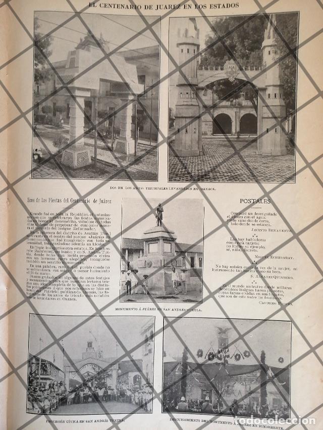 Poster collecting: AFICHE ANTIGUO ARCOS TRIUNFALES OAXACA, TUXTLA Y ZAC. 1906