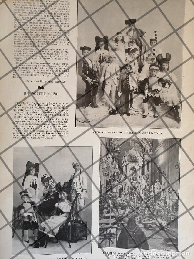 Sammeln von Plakaten: AFICHE ANTIGUO NI&Ntilde;OS ALTA SOCIEDAD DE MONTERREY 1906