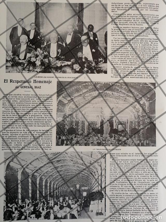 Poster collecting: AFICHE ANTIGUO. FIESTA HOMENAJE A PORFIRIO DIAZ 1910