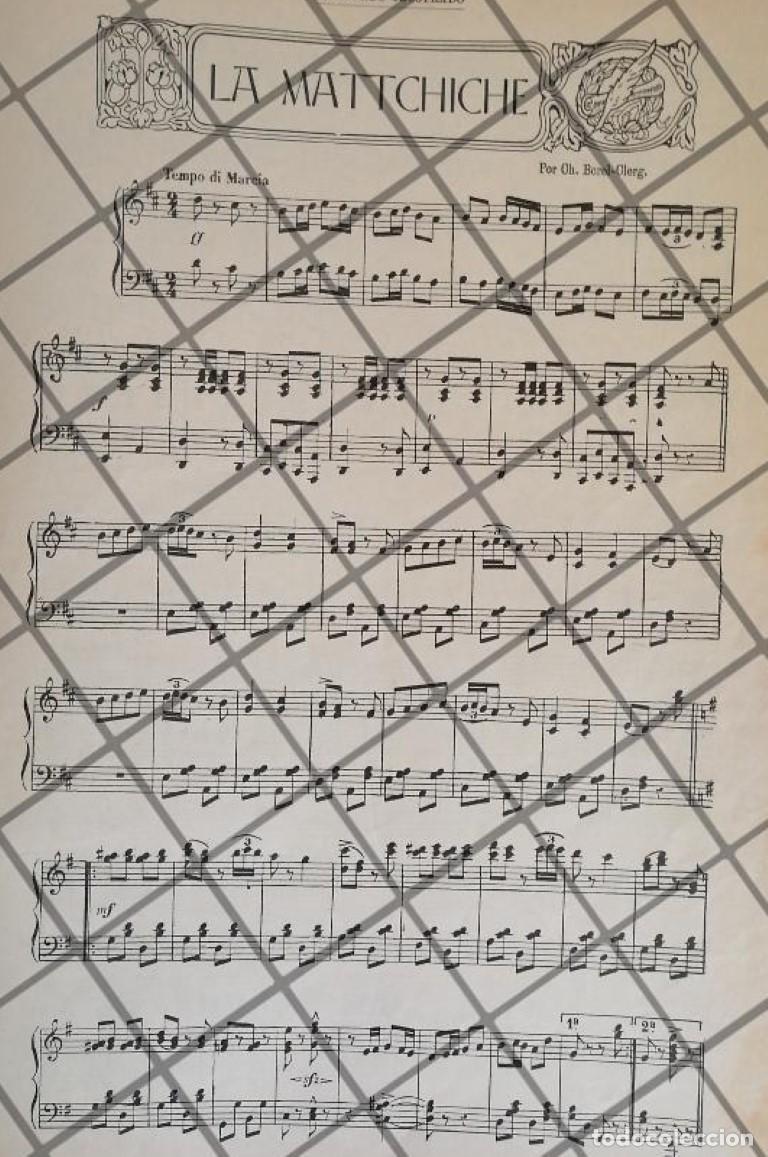 Poster collecting: PARTITURA ANTIGUA 1906 LA MATTCHICHE / BOREL CLERC
