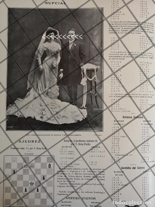 Poster collecting: AFICHE ANTIGUO BODA. BONFIL ALCOCER 1910 Y MAS