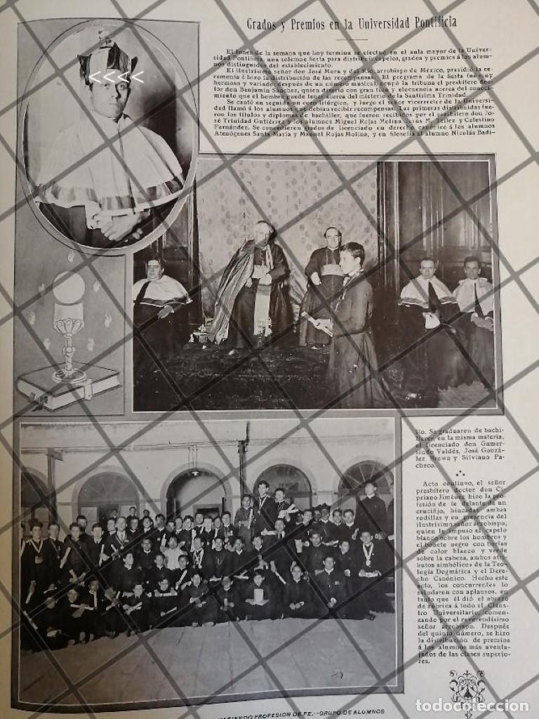 Sammeln von Plakaten: AFICHE ANTIGUO UNIVERSIDAD PONTIFICIA DE MEXICO 1910
