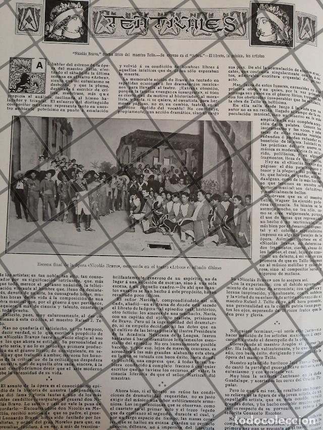 Collezionismo di affissi: AFICHE ANTIGUO TEATRO ARBEU 1910 OPERA. NICOLAS BRAVO