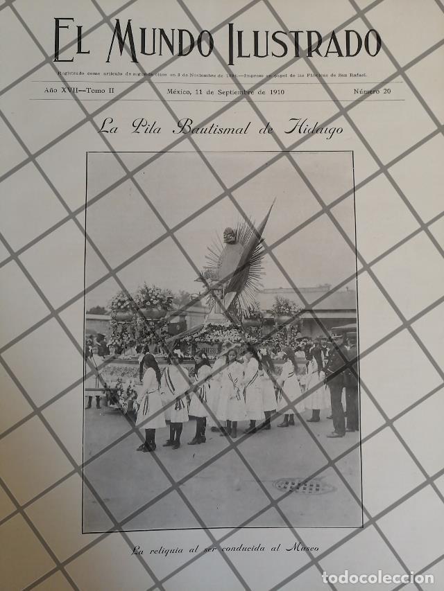 Collezionismo di affissi: PORTADA ANTIGUA 1910 TRASLADAN PILA BAUTISMAL DE HIDALGO