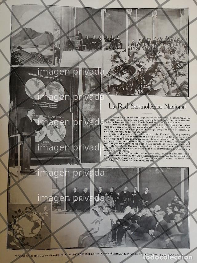 Collezionismo di affissi: AFICHE ANTIGUO SE INAUGURA RED SISMOLOGICA NACIONAL 1910