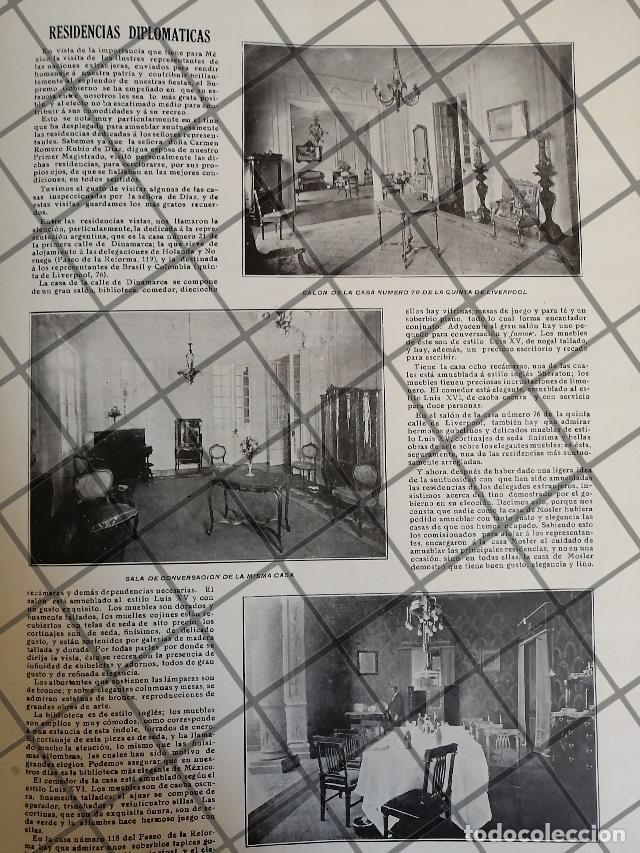 Collezionismo di affissi: AFICHE ANTIGUO RESIDENCIAS DIPLOMATICAS. D.F 1910