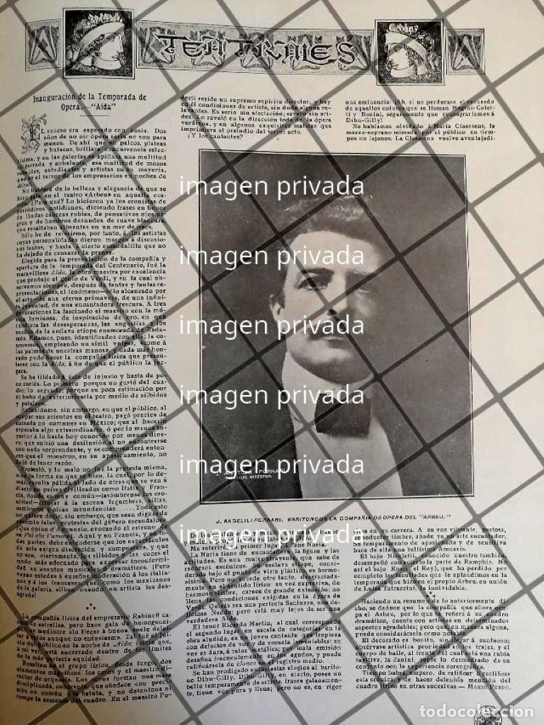 Collezionismo di affissi: AFICHE ANTIGUO ANGELINI FORNARI EN EL TEATRO ARBEU 1910