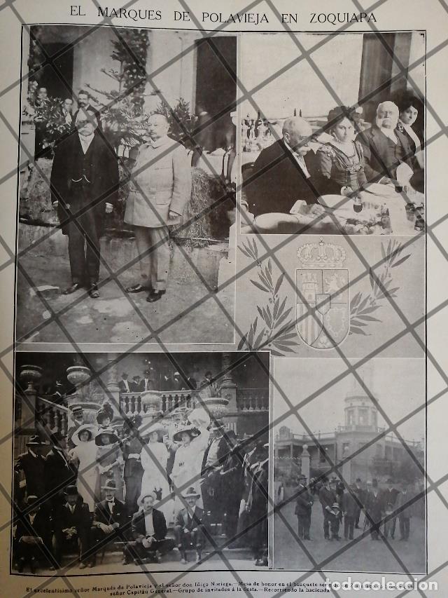 Collezionismo di affissi: AFICHE ANTIGUO EL MARQUES DE POLAVIEJA EN ZOQUIAPA 1910