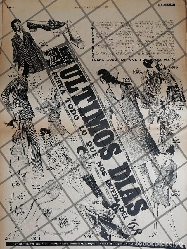 Collectionnisme d'affiches: PUBLICIDAD RETRO. TIENDA PARIS LONDRES 1969 TAM. POSTER /6