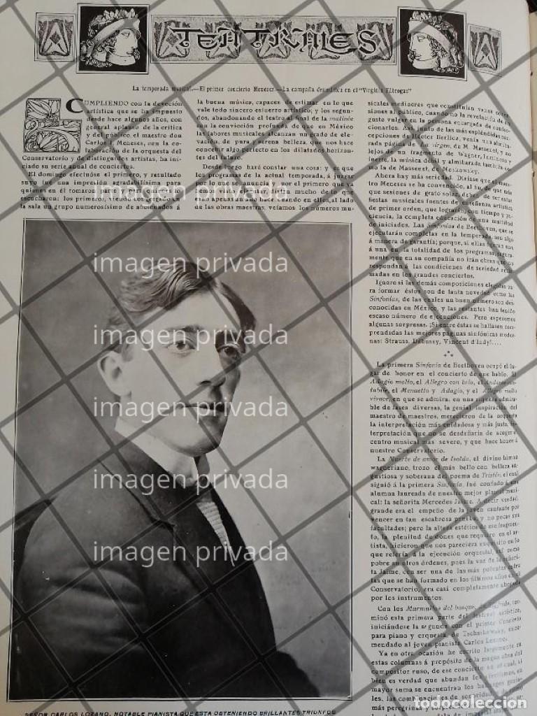 Collectionnisme d'affiches: AFICHE ANTIGUO EL PIANISTA CARLOS LOZANO 1910