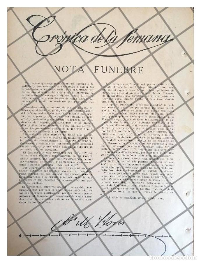 Collectionnisme d'affiches: AFICHE ANTIGUO NOTICIA. MUERTE DE VENUSTIANO CARRANZA 1920