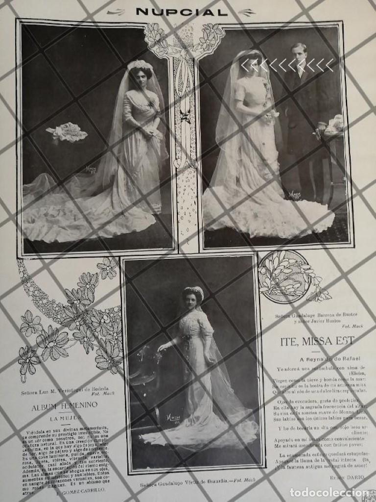 Collezionismo di affissi: AFICHE ANTIGUO. BODA. GUADALUPE VERTIZ DE EUSARDIA 1910