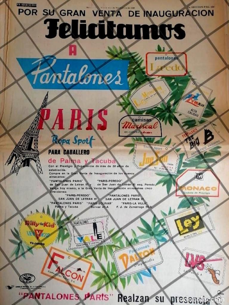 Collezionismo di affissi: PUBLICIDAD RETRO PANTALONES PARIS S.A 1969