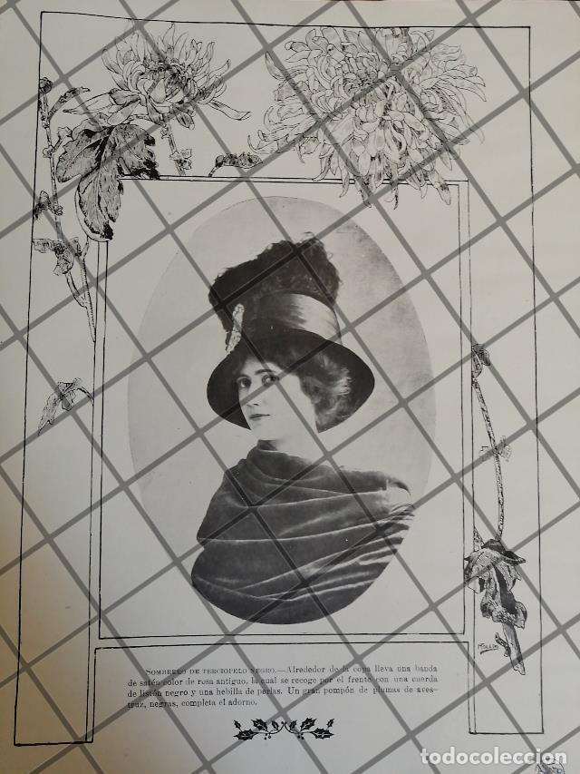 Collezionismo di affissi: CARTEL ANTIGUO 1910 SOMBRERO DAMA. CASA FELIX DE PARIS /1