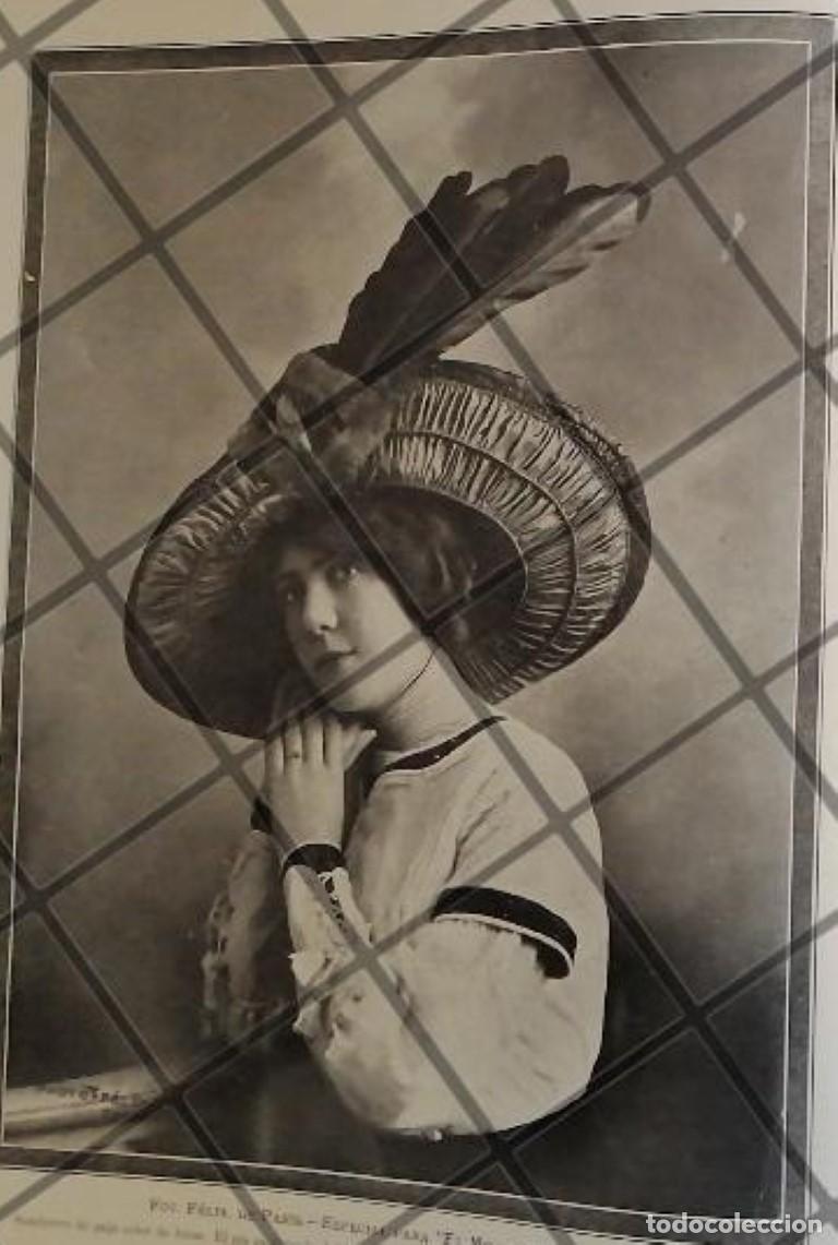 Collezionismo di affissi: CARTEL ANTIGUO 1910 SOMBRERO DAMA. CASA FELIX DE PARIS /2