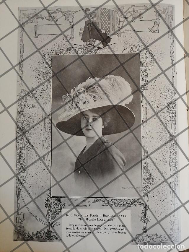 Collezionismo di affissi: CARTEL ANTIGUO 1910 SOMBRERO DAMA. CASA FELIX DE PARIS /6