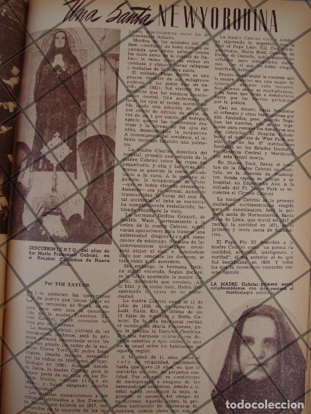 Poster collecting: AFICHE ANTIGUO DESCUBRE ALTAR MARIA FRANCESCA CABRINI
