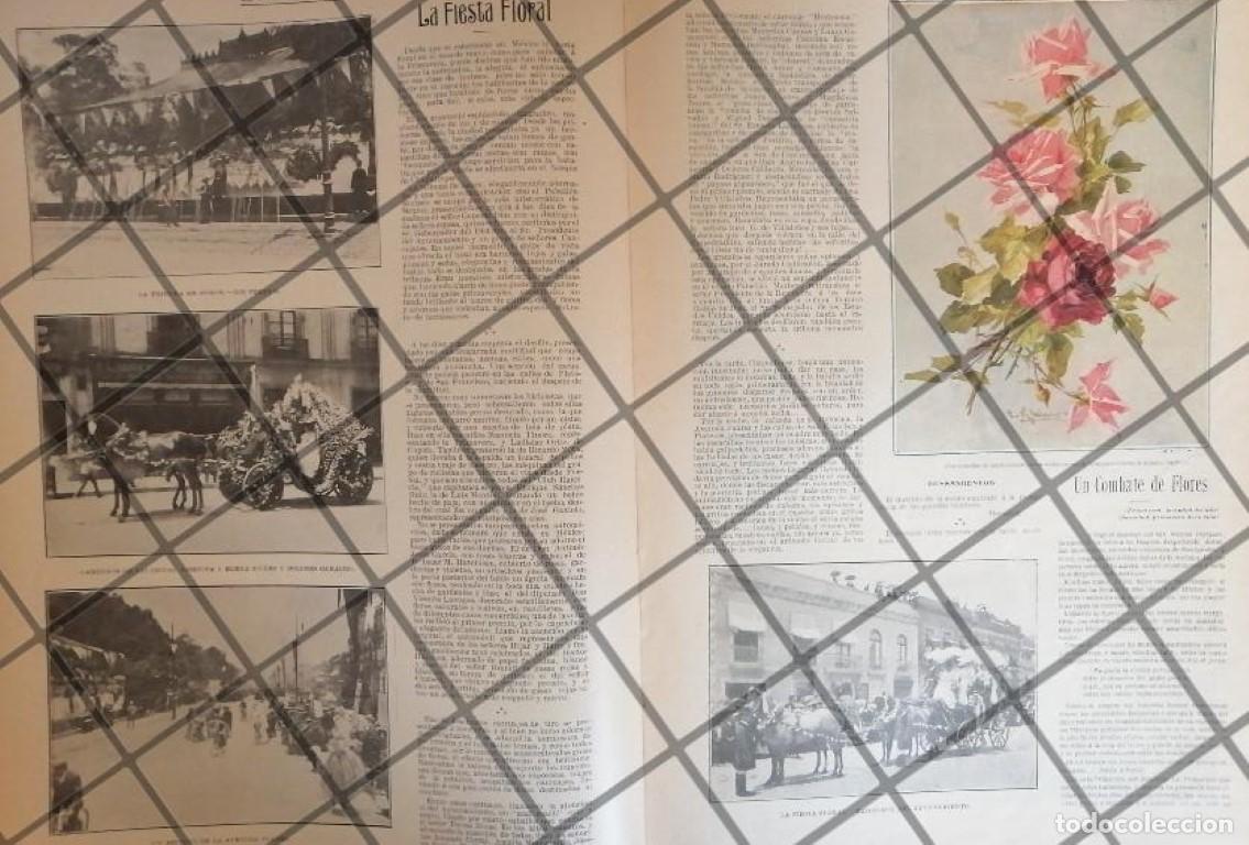 Poster collecting: AFICHE ANTIGUO FIESTAS FLORALES D.F 1906 CARRETAS