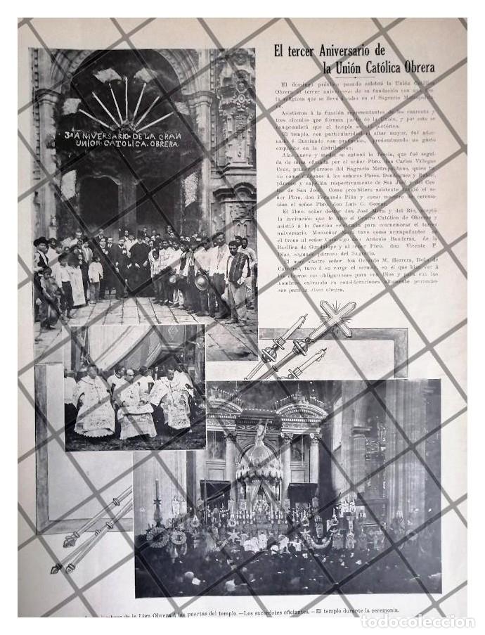 Sammeln von Plakaten: AFICHE ANTIGUO 3ER ANIVERSARIO. UNION CATOLICA OBRERA 1911