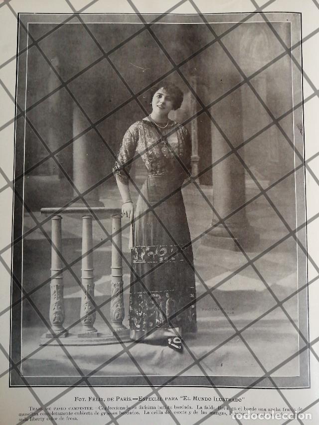 Sammeln von Plakaten: CARTEL ANTIGUO 1910 VESTIDOS DE LUJO CASA FELIX DE PARIS 12
