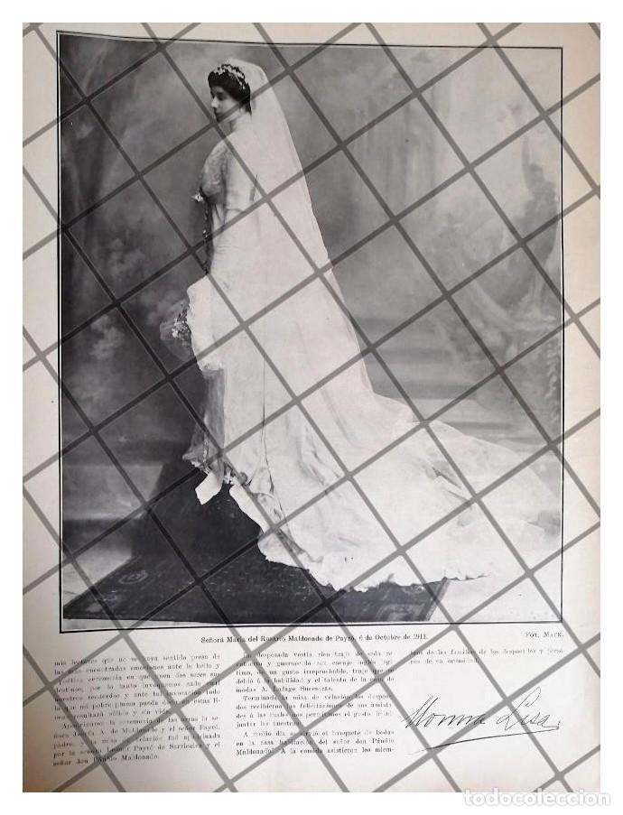 Coleccionismo de carteles: AFICHE ANTIGUO BODA MA DEL ROSARIO MALDONADO DE PAYRO