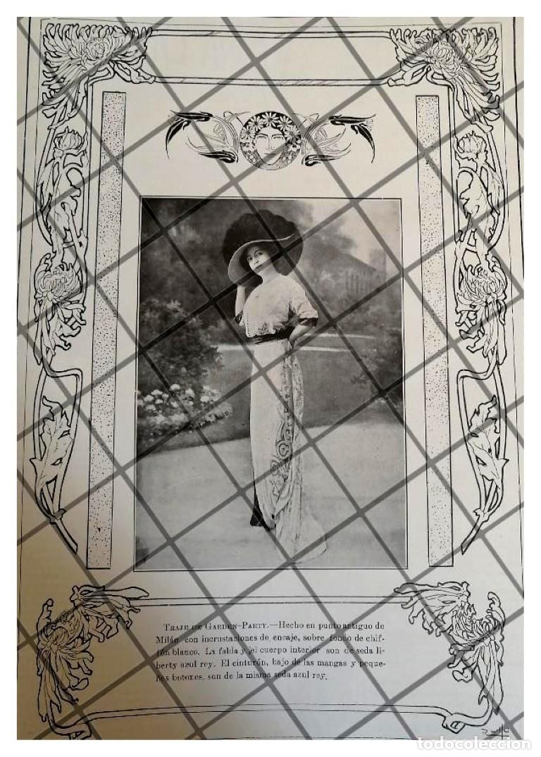 Coleccionismo de carteles: CARTEL ANTIGUO 1910 VESTIDOS DIBUJO RAFAEL LILLO-37