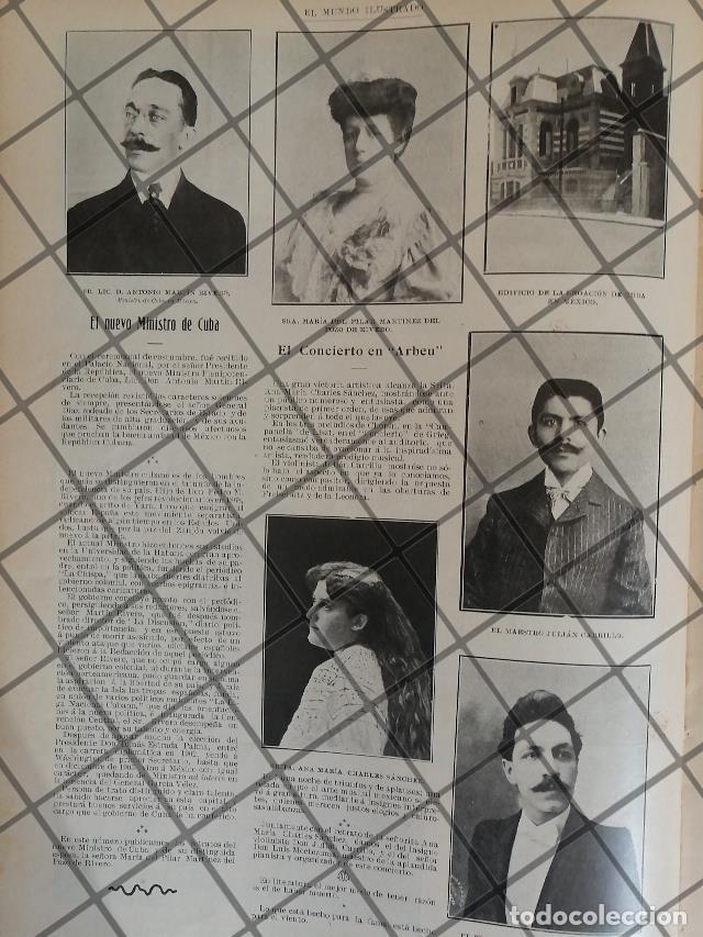 Poster collecting: AFICHE ANTIGUO JULIAN CARRILLO Y LUIS MOCTEZUMA ETC 1906