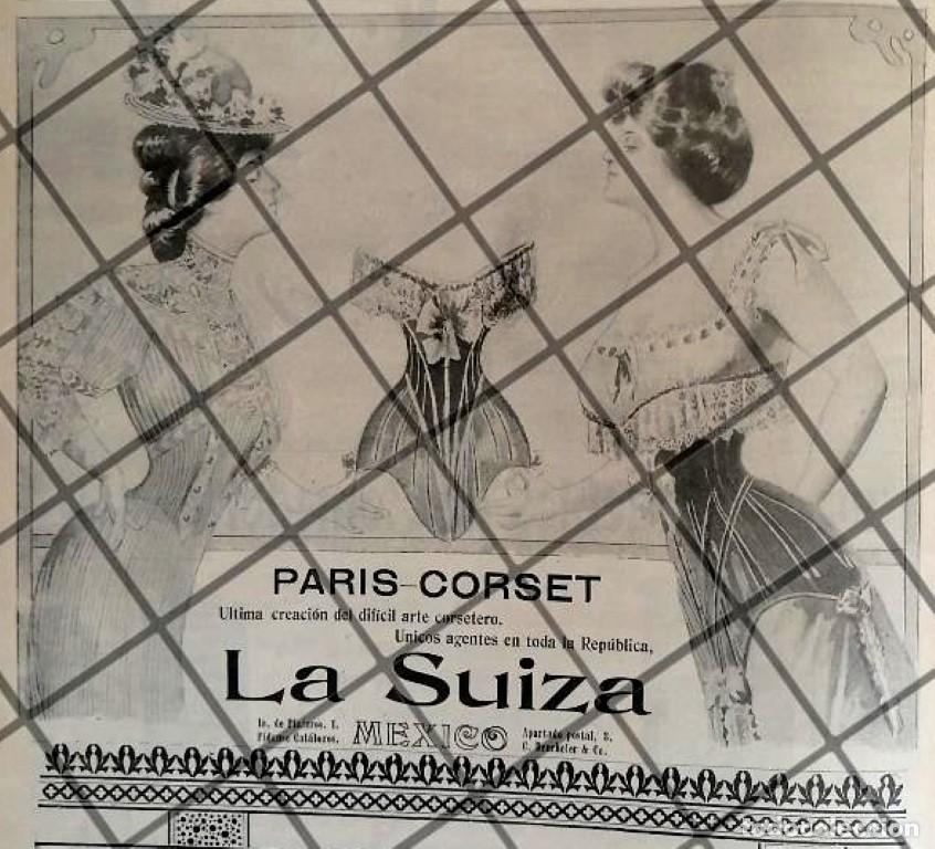 Poster collecting: CARTEL PUBLICITARIO ANTIGUO TIENDA DE ROPA LA SUIZA 1906