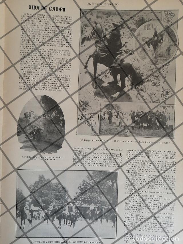 Collezionismo di affissi: AFICHE ANTIGUO CLUB HIPICO ALEMAN CASCADA DEL PE&Ntilde;ON 1906