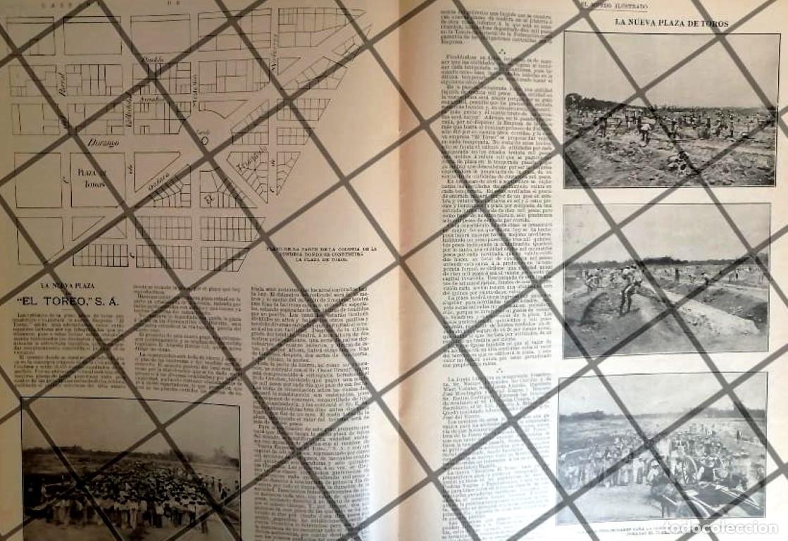 Collezionismo di affissi: AFICHE ANTIGUO CONSTRUYEN PLAZA DE TOROS EL TOREO 1906