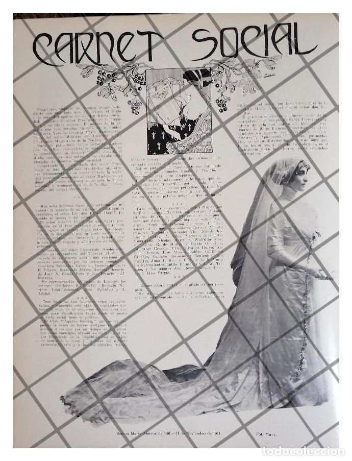 Collezionismo di affissi: AFICHE RETRO BODA. MARIA ABASCAL DE RUL 1911