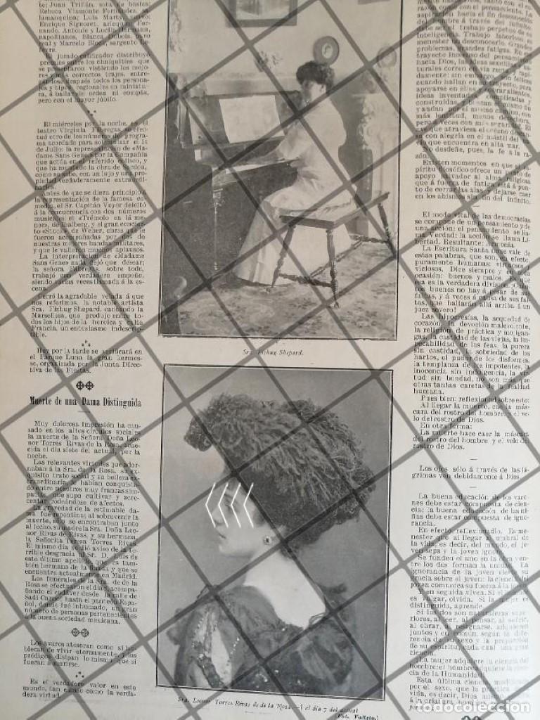 Collezionismo di affissi: AFICHE ANTIGUO MUERE LEONOR TORRES RIVAS DE LA ROSA 1907