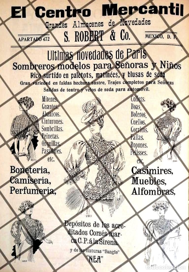 Collezionismo di affissi: CARTEL ANTIGUO MUEBLES TIENDA EL CENTRO MERCANTIL 1907 -31