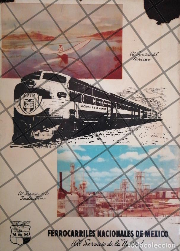 Poster collecting: AFICHE RETRO FERROCARRILES NACIONALES 1956 /40