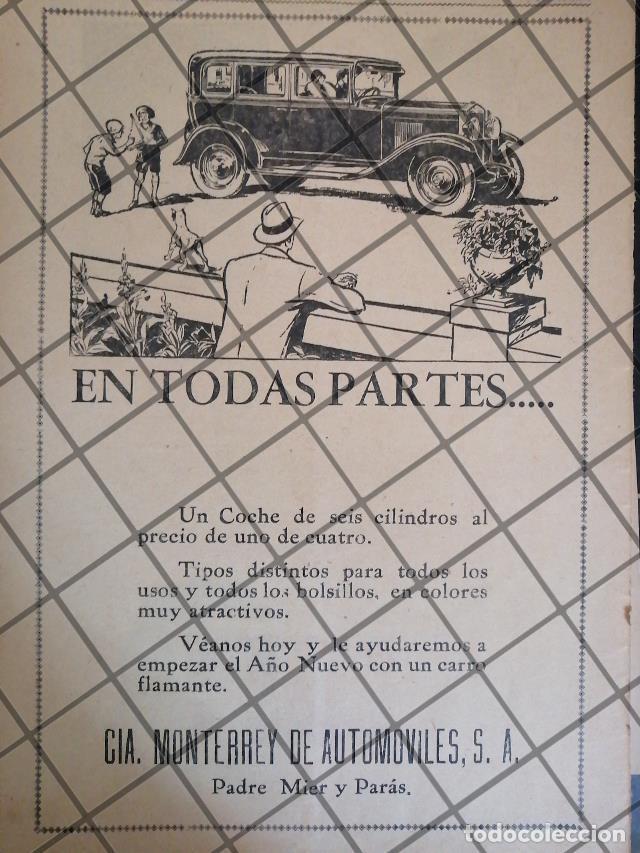 Poster collecting: AFICHE RETRO COMPA&Ntilde;IA MONTERREY DE AUTOMOVILES 1929