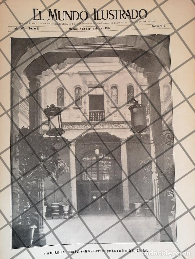 Sammeln von Plakaten: PORTADA ANTIGUA 1907 INTERIOR DEL JOCKEY CLUB DEL D.F 1907