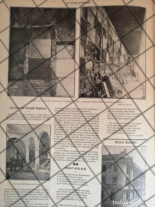 Sammeln von Plakaten: AFICHE ANTIGUO TUMBA DE LA CORREGIDORA, PANTEON EL POCITO 1907