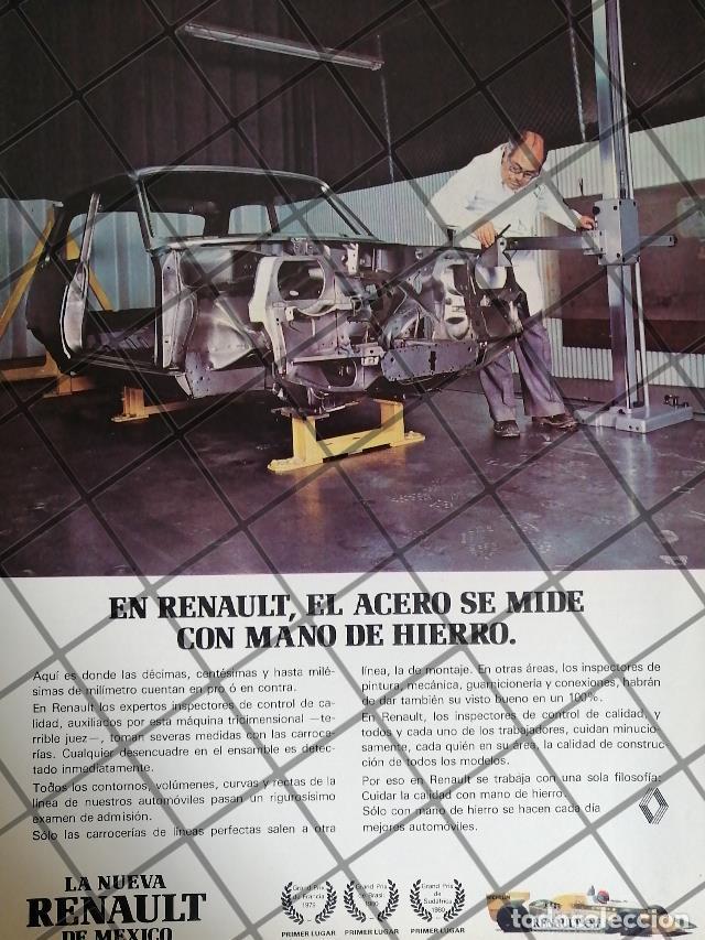 Sammeln von Plakaten: AFICHE ANTIGUO RENAULT MEXICANA 1980s