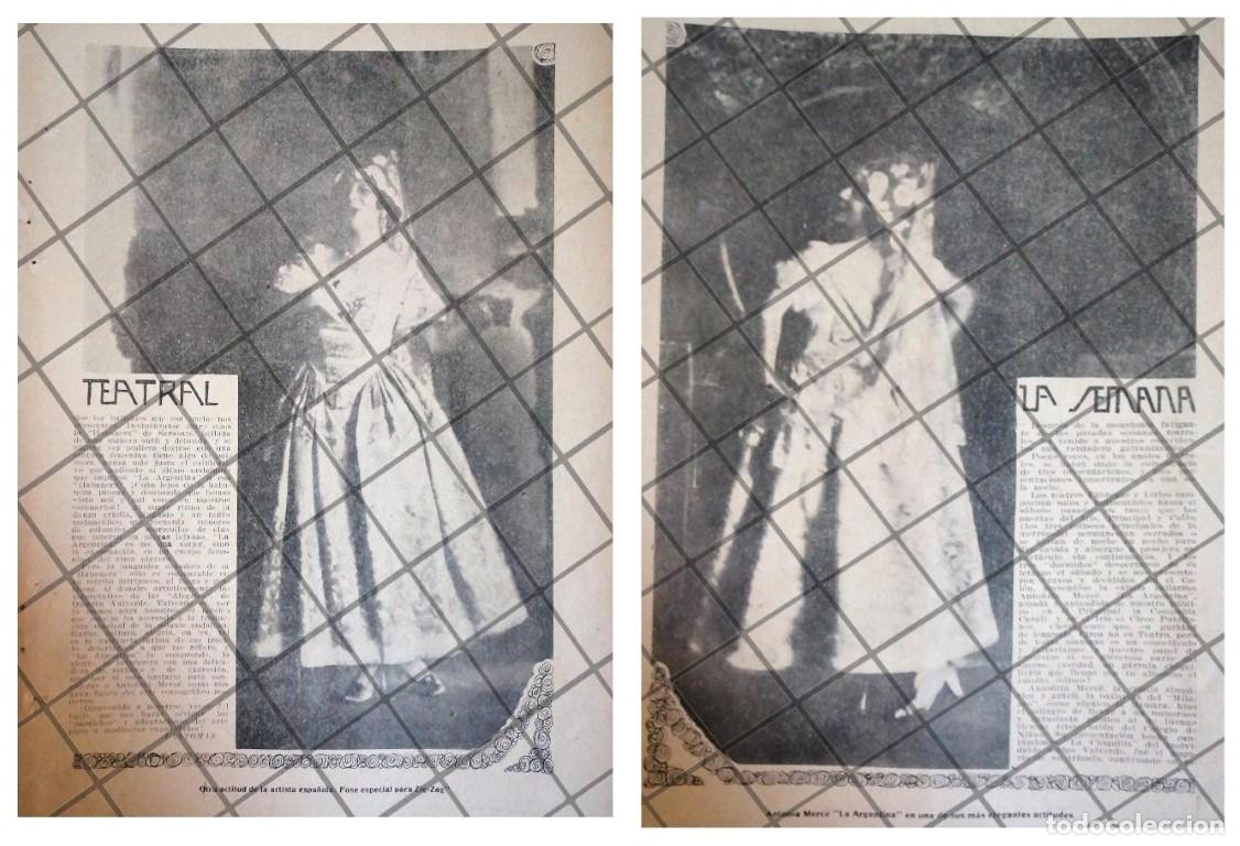 Sammeln von Plakaten: AFICHE ANTIGUO LA BAILARINA ANTONIA MERCE EN MEXICO 1920