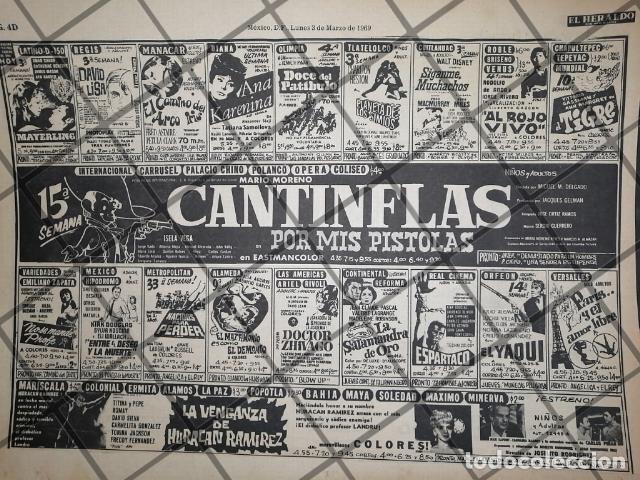Sammeln von Plakaten: CARTELERA DE CINE RETRO POR MIS PISTOLAS, CANTINFLAS Y MAS 69