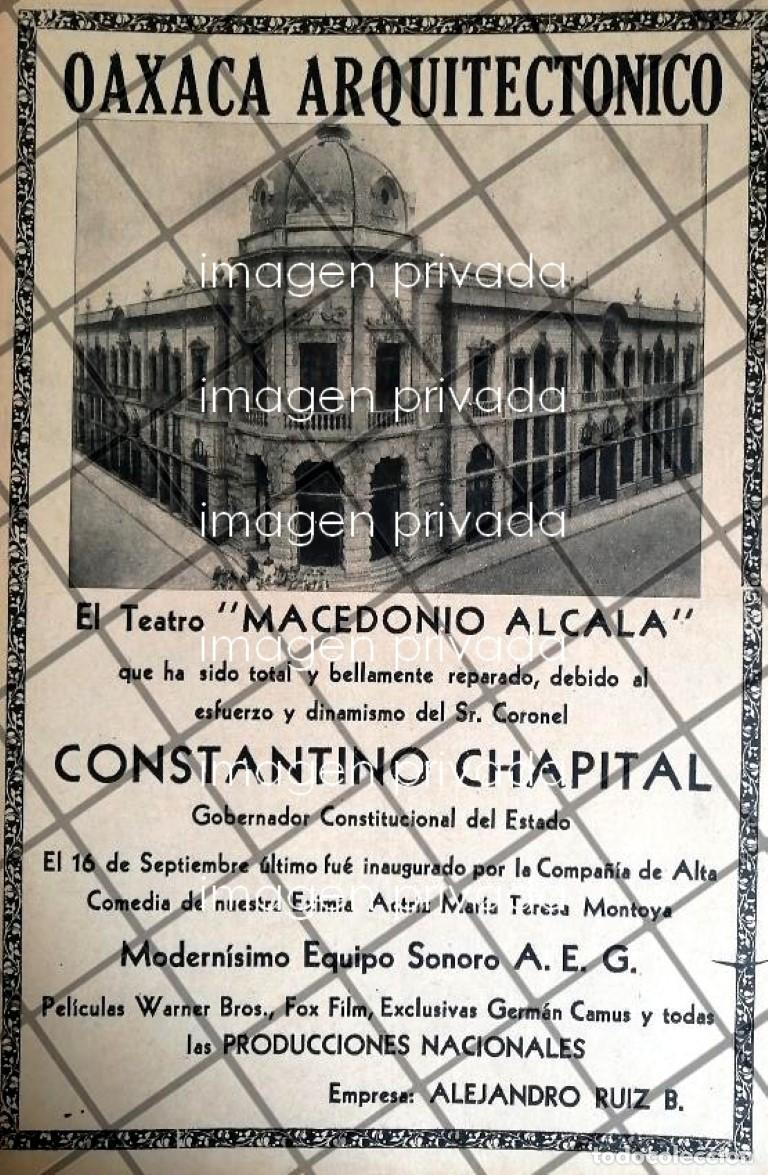 Sammeln von Plakaten: CARTEL RETRO TEATRO MACEDONIO ALCALA 1939 OAXACA /2