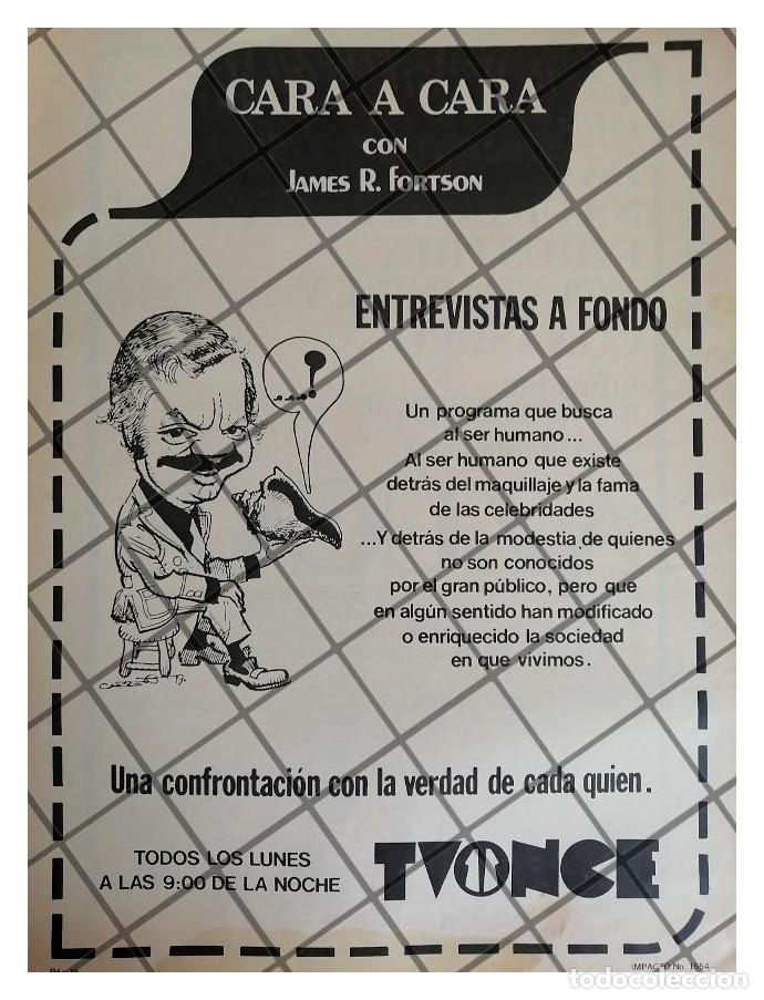 Sammeln von Plakaten: PUBLICIDAD RETRO TELEVISORA TV ONCE. JAMES R. FORTSON 1979