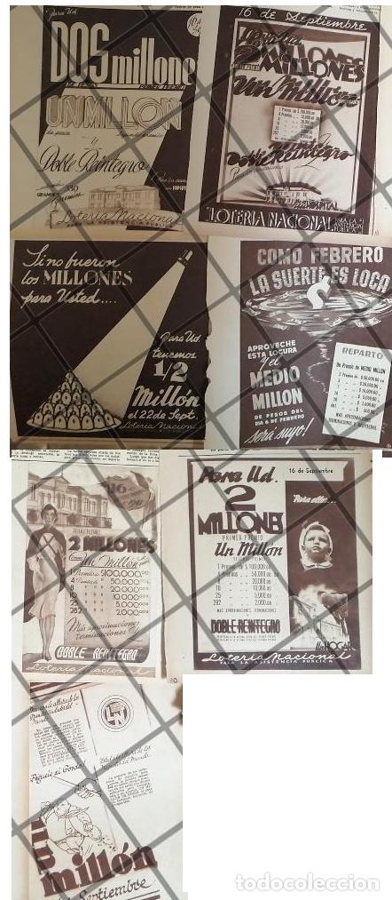 Sammeln von Plakaten: 7 AFICHES ANTIGUOS LOTERIA NACIONAL 1937-1941