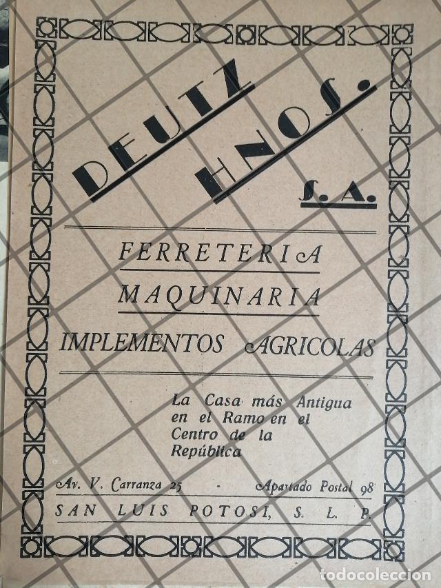 Sammeln von Plakaten: AFICHE RETRO CASA DEUTZ HNOS. 1939 S. LUIS POTOSI