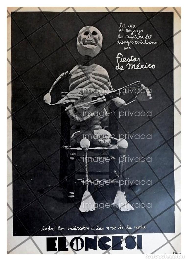 Sammeln von Plakaten: PUBLICIDAD RETRO TELEVISORA TV ONCE FIESTAS DE MEXICO 1980