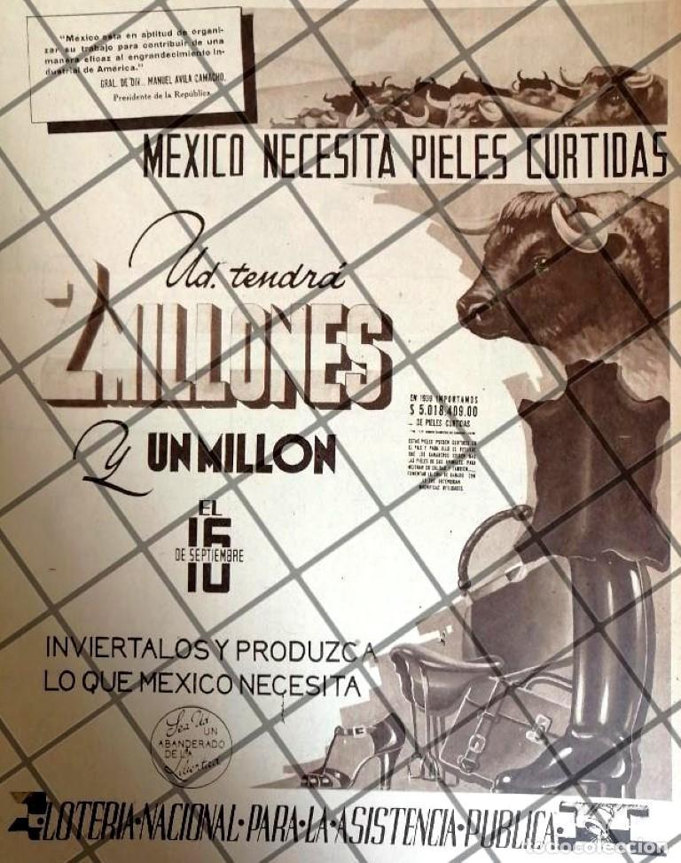 Sammeln von Plakaten: PUBLICIDAD ANTIGUA PATRIOTICA LOTERIA NACIONAL 1940