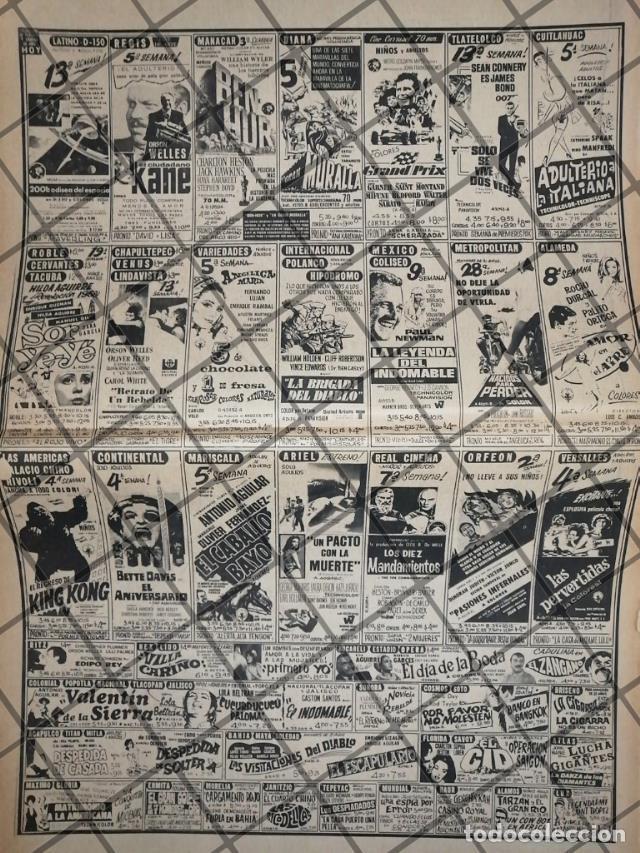 Sammeln von Plakaten: CARTELERA DE CINE VINTAGE 25 ENERO 1969 S