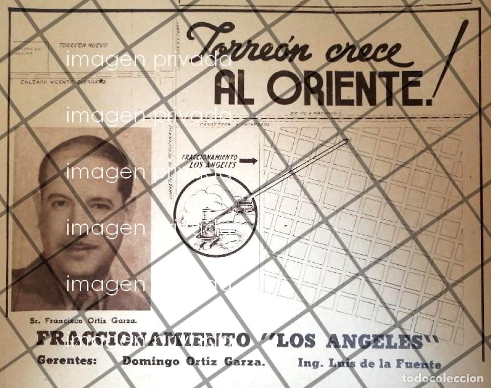 Sammeln von Plakaten: PUBLICIDAD ANTIGUA COLONIA LOS ANGELES. TORREON 1940