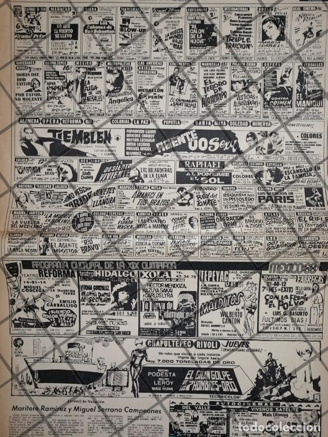 Sammeln von Plakaten: CARTELERA DE CINE VINTAGE 6 MAYO 1968 L