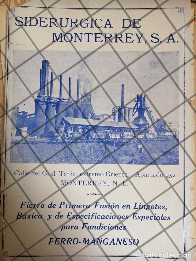 Sammeln von Plakaten: PUBLICIDAD ANTIGUA FUNDIDORA MONTERREY 1946 /30